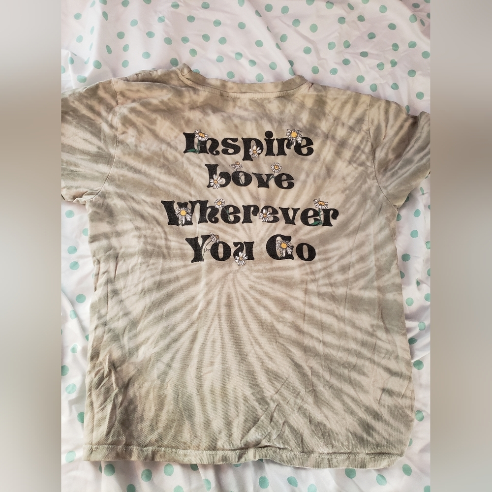 Love green tie dye daisy crop top - Picture 4 of 4